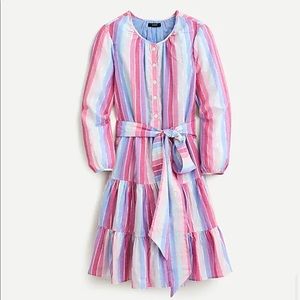 J.Crew stripe pink dress XXS brand new